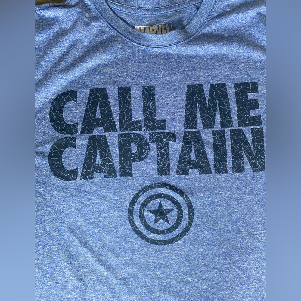 Marvel Captain America Blue Mens short Sleeve T shirt Size Large - Picture 4 of 4